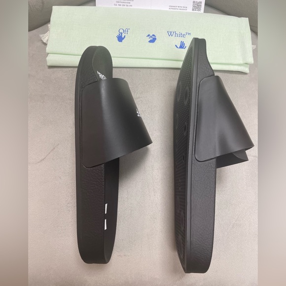 SALE!!!!BRAND-NEW!!! OFF-WHITE Pool Slider (Black & White), Size 38 US8 - Picture 5 of 16